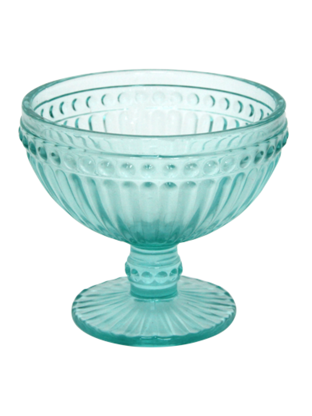 VINTAGE GREEN Чаша на столче за десерти 350ml. ф12х10cm (0193699)