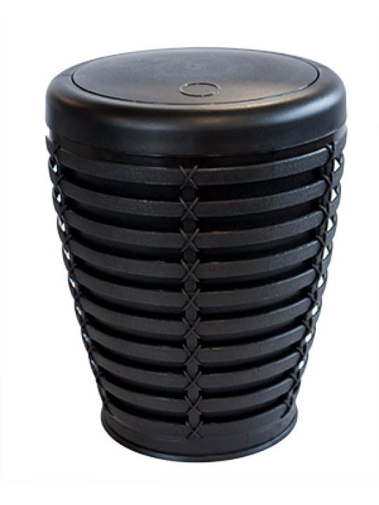 PN-Кош с люлеещ капак 7.5L PALM КАФЯВ Ø23.5xh30cm (М-Е21-10-10) 