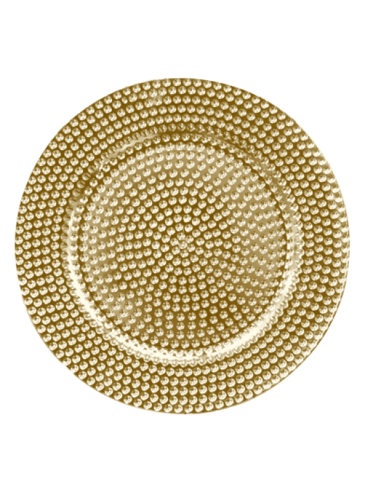 HORECANO-CHARM-Подложна чиния PVC Ø33cm релеф ЗЛАТНА (HC-93940) 194600-1
