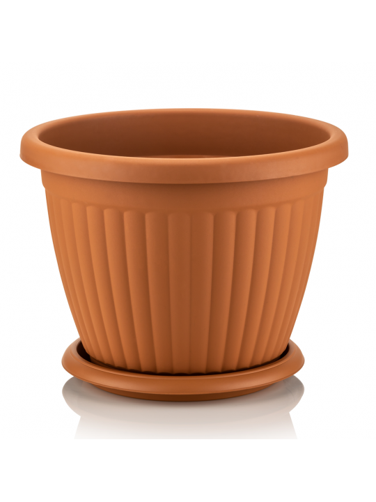 SERINOVA-Саксия "Kemer" №4 TERRACOTTA 4lt (KSG4+VT04)