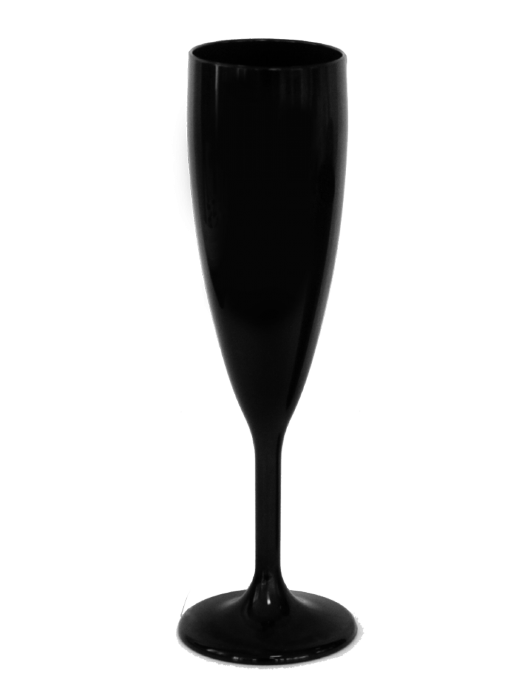 RK-PREMIUM BLACK -Чаша за шампанско поликарбонат 180ml. Ø5.5xh21.8cm ЧЕРНА  (GB.C18)