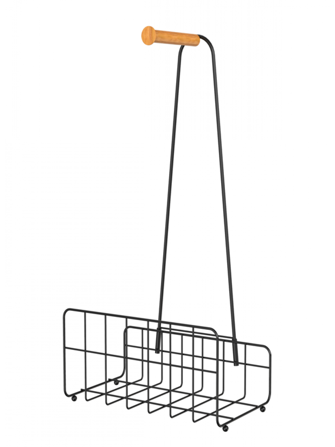 G-Метална поставка за вестници и списания ЧЕРЕН МАТ 32x20.5xh62cm (82760-001)