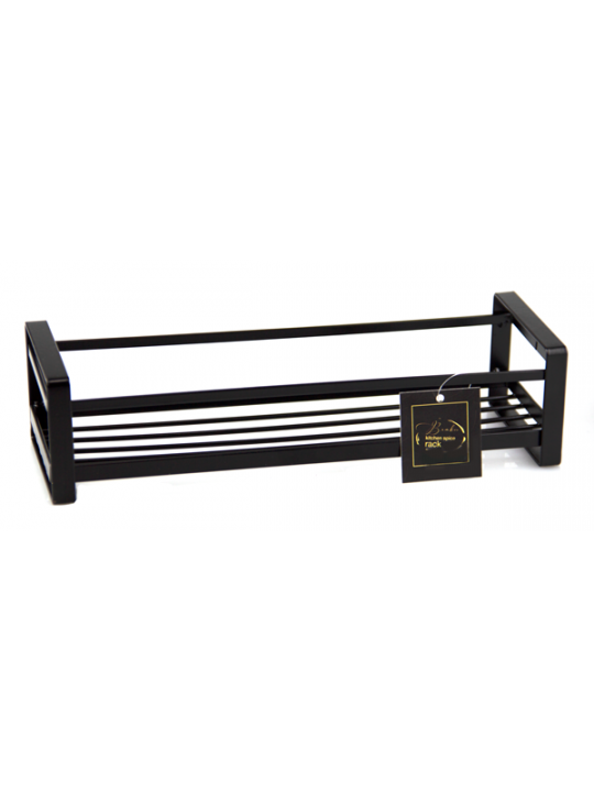 HORECANO HOME-Метална поставка за подправки ЧЕРЕН МАТ 28.2x9.2xh7cm (23183-001)