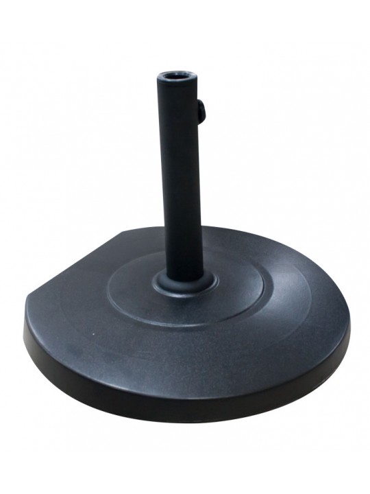 Стойка за чадър с колелца 25kg КРЪГ ЧЕРНА (QTH25-B)