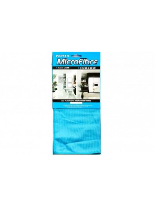 Микрофибърна кърпа за стъкло - синя - 40х40см