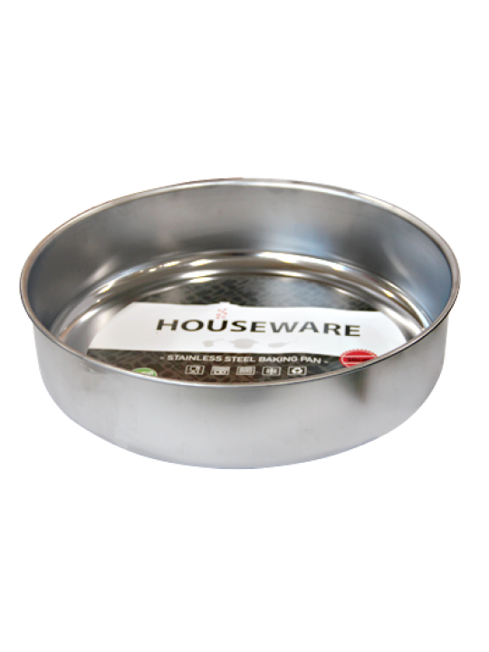 Тава хром кръг дълбока ф30x7,5cm HOUSEWARE (31350)