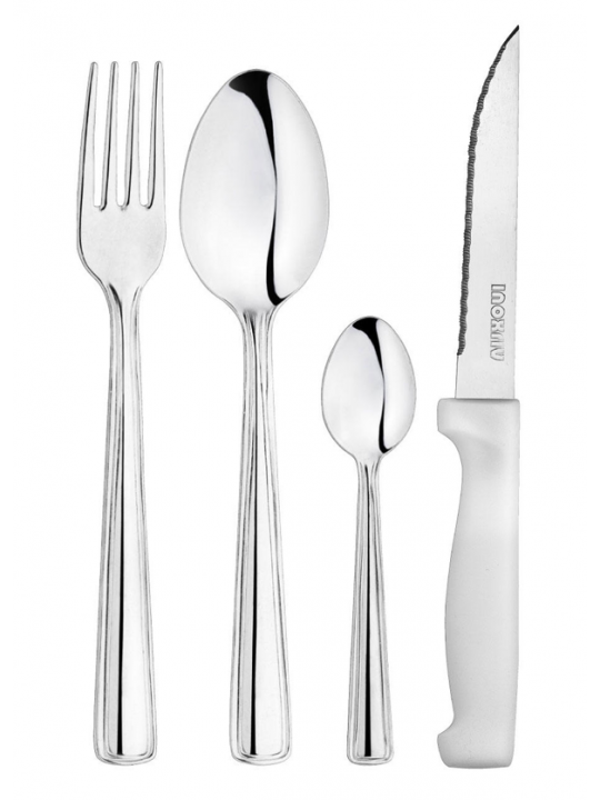 INOXRIV-KITCHEN-Комплект прибори за хранене 24части с ножове за стек 1,8 mm (61125124)