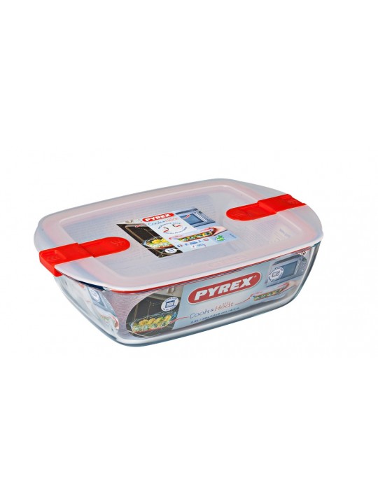 "PYREX-Стъклена кутия с херметически капак -правоъгълна-23х15см-215PH00/7245 "