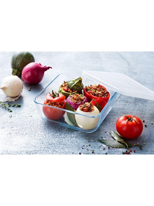 PYREX - COOK & FREEZE - Купа с капак - квадрат - 20х20х7см - 219P001