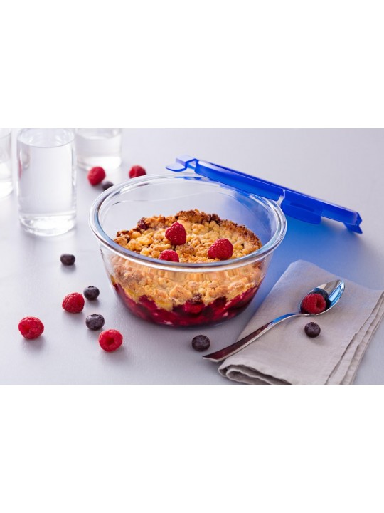 "PYREX-Стъклена кутия с капак и клипс-кръг-ф.19см-288PG00/7346" "PYREX-Стъклена кутия с капак и клипс-кръг-ф.19см-288PG00/7346"