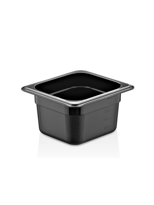 PP-Контейнер ПОЛИПРОПИЛЕН 1/6-65 17,6x16,2x6,5cm. 1lt.ЧЕРЕН (GNPP-1665/B)