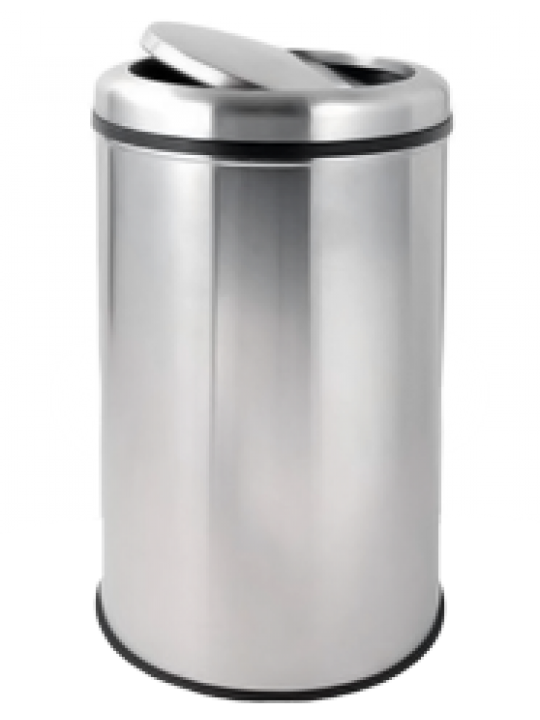 HORECANO-Кош за отпадъци с люлеещ капак 45L ХРОМ Ø31xh57cm (4513.0000S.430.45)