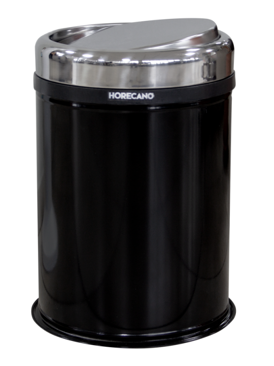 HORECANO-Кош за отпадъци с люлеещ капак 16L ЧЕРЕН Ø25xh38,5cm (4513.0000S.102.16B) 