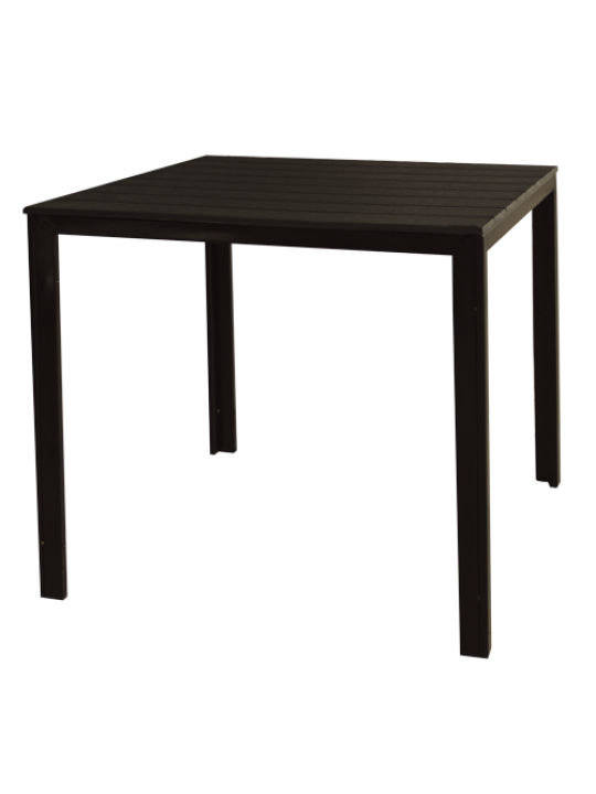 TB-Квадратна маса 78x78xh74cm PLASTIC WOOD-КАФЯВА (SLA-78)
