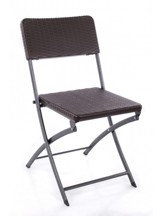 TB-Сгъваем стол 57x44,5xh80,5cm POLYRATTAN КАФЯВ  (YC-041)