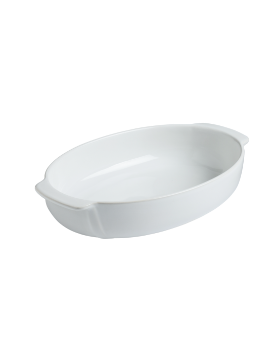 PYREX - Signature Ceramic - Овална тава с дръжки, 35х23, 3,4л, керамика, бяла-SG35OR1/7044