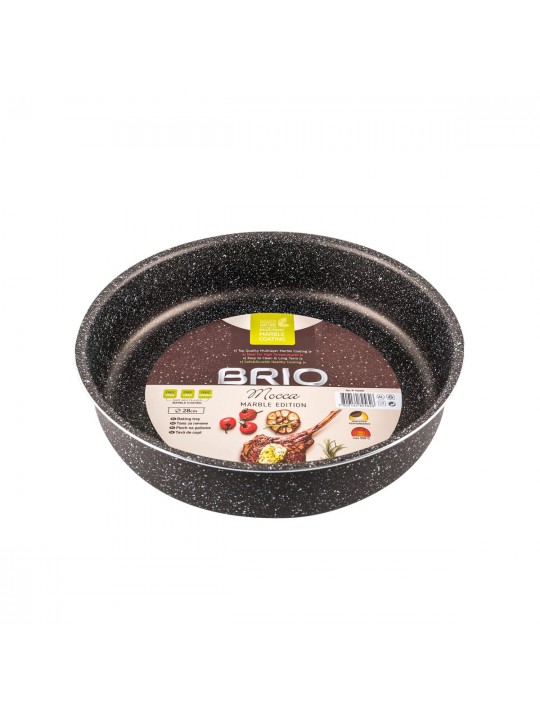 BRIO Mocca - Marble Edition - Тава с незалепващо покритие, кръгла - 28см, 2,2мм