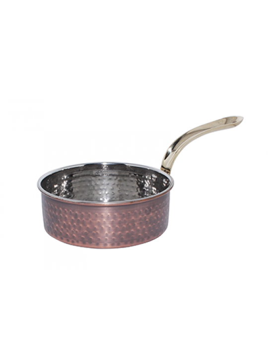 ANTIQUE-Мини касерола с релеф и медно покритие 13.50cm x 4.75cm - 600 ml(SG-86201(B)
