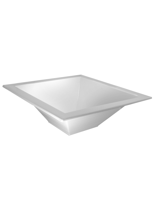 AN-Купа квадратна ПОЛИКАРБОНАТ 44.5x44.5x15.5см БЯЛА/Черна(ZCP 471-2)