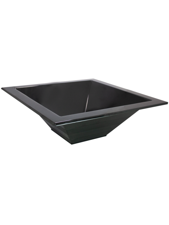 AN-Купа квадратна ПОЛИКАРБОНАТ 44.5x44.5x15.5см БЯЛА/Черна(ZCP 471-2)