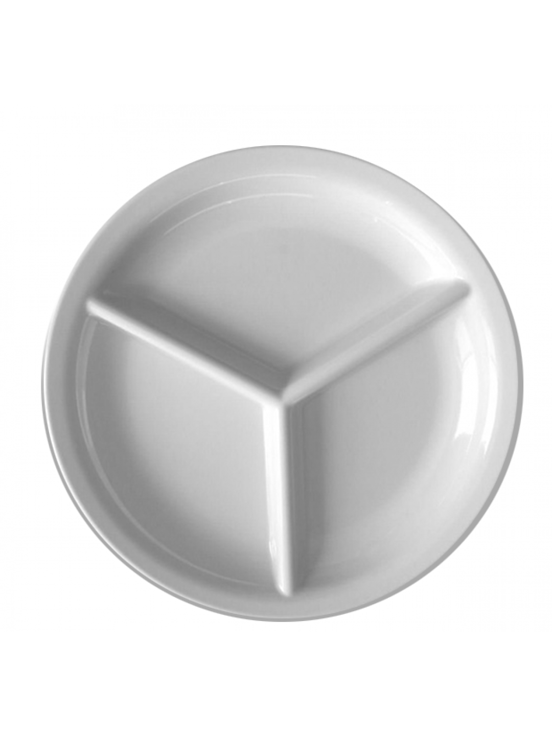 KN-Кръгла чиния с 3 разделения 24xh2,8cm (117)