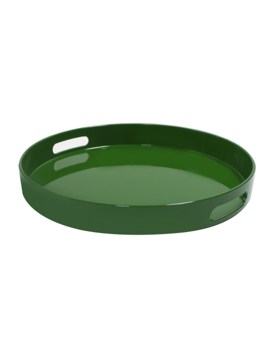 FUZHOU-Сервитьорска табла КРЪГ с борд ЗЕЛЕНА ø37,5xh4,5cm (JQY17-7099C-4)