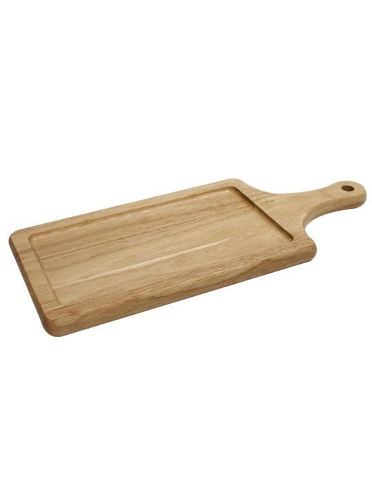 CN-Правоъгълна дървена дъска за сервиране с дръжка 40x17xh2cm (0698-1)