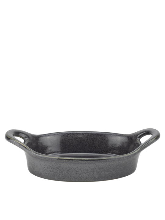 HORECANO-Овална керамична тава за печене 27x14.3xh7cm СИВА (UN30-003-1-GR)