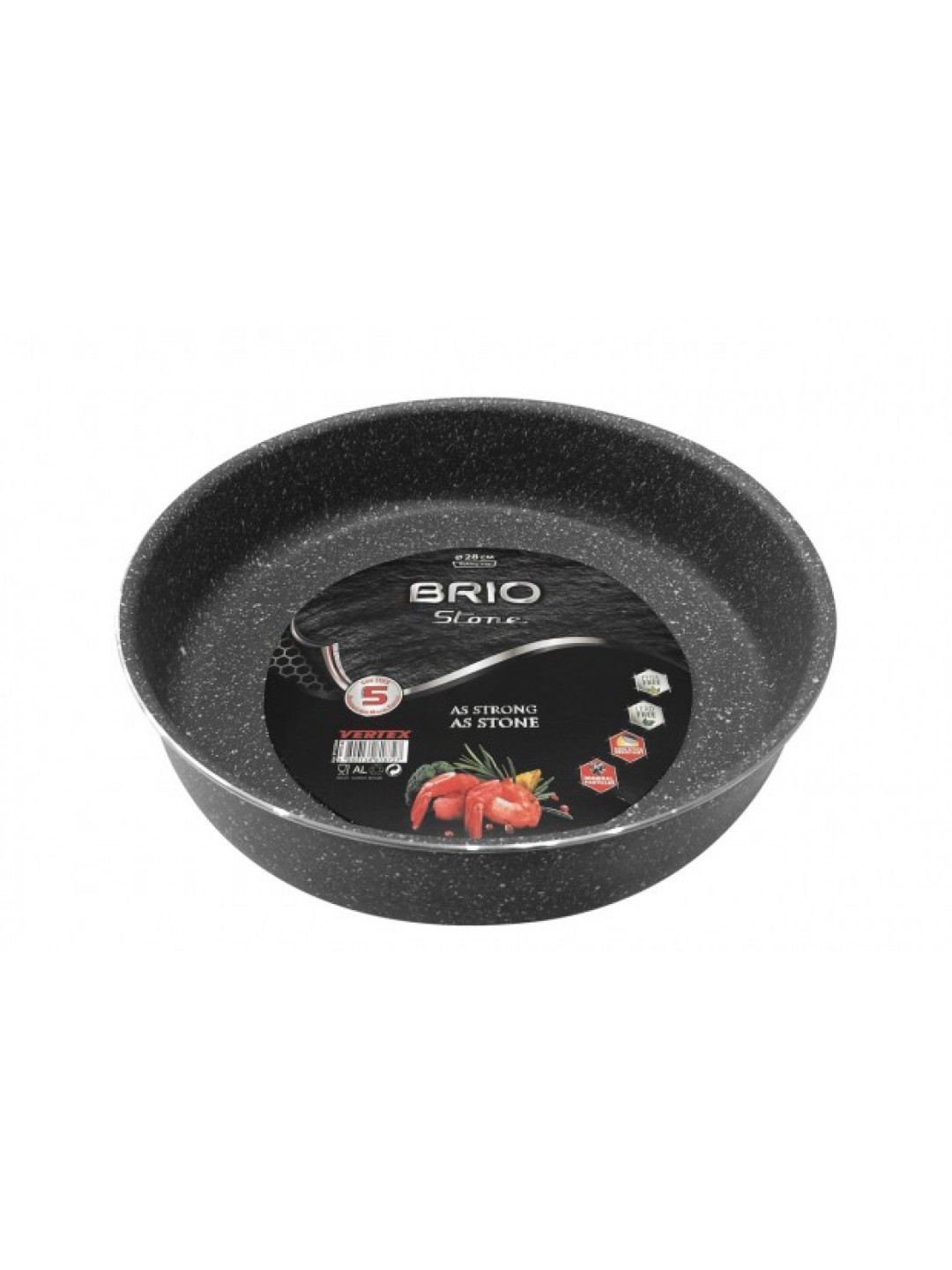 Brio Stone - Тава, кръгла - 28cm, 2,2mm