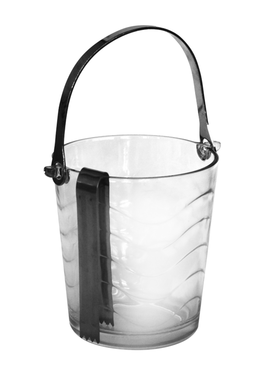 BARWARE-Стъклен съд за лед с щипка TOROS Ø12xh13.5cm (HC-1112) JHBT-3B/BH1