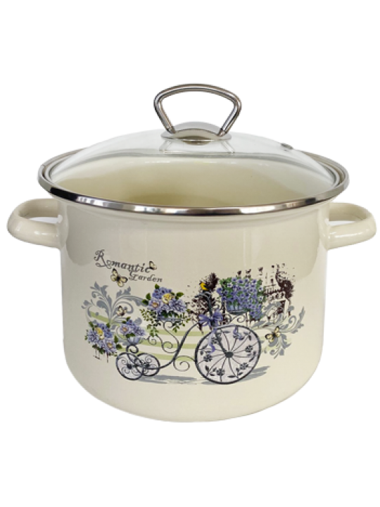 Н-Тенджера със стъклен капак 5,5L "ROMANTIC GARDEN" 