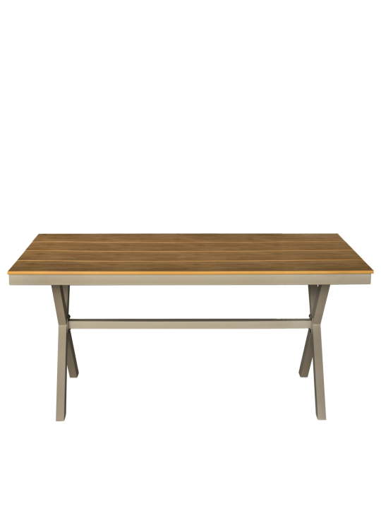HORECANO-LOGAN-Маса 160x90xh76cm PLASTIC WOOD NATURAL (HC-42543)