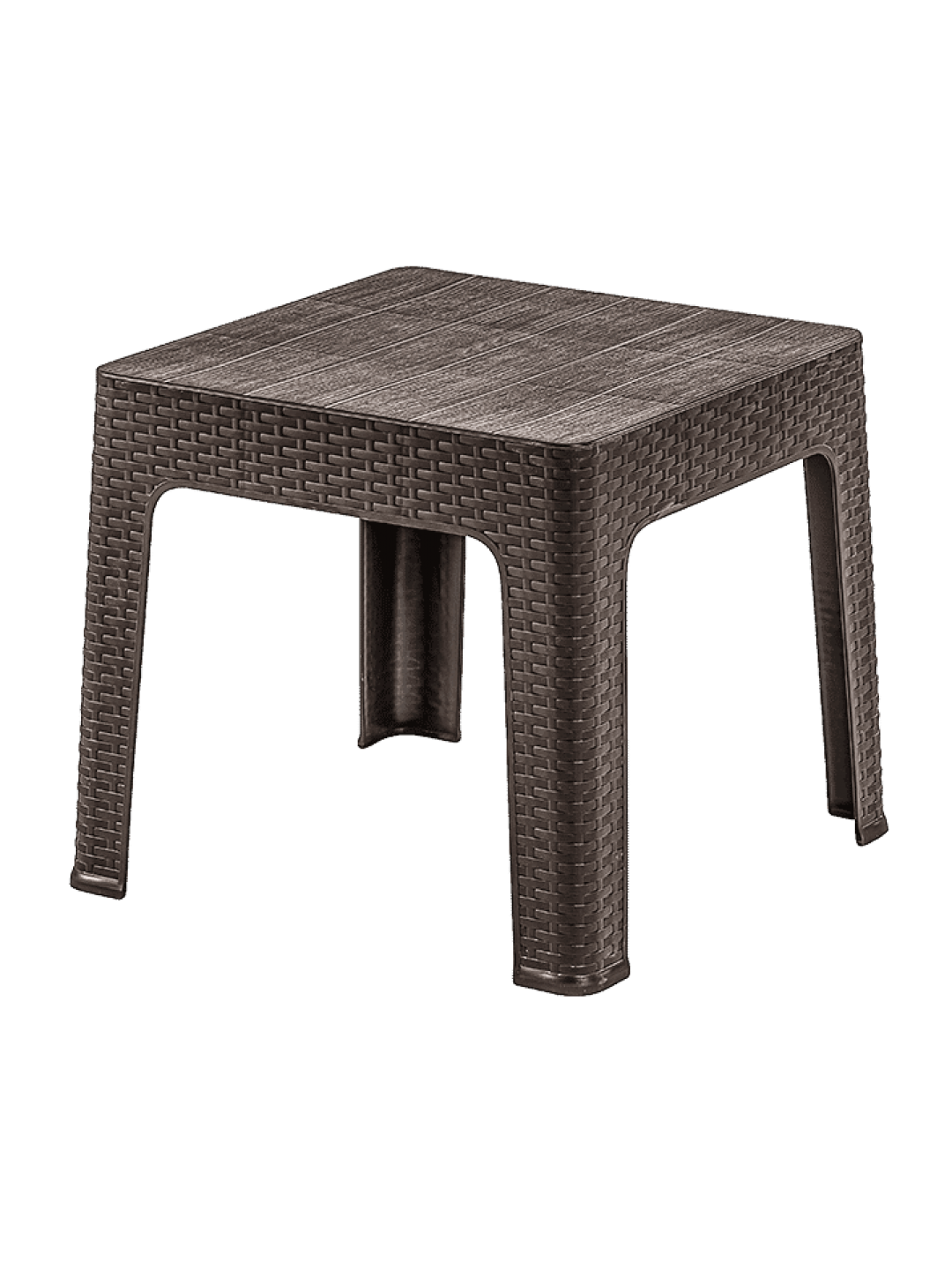 SA-Маса за шезлонг "RATTAN" 44x44xh41cm  КАФЯВА (2593)