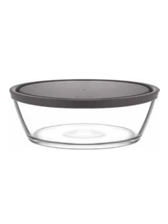 LAV-VEG 286 PK222F-Стъклена кутия със СИВ капак 1130cc Ø18.4xh6.4cm VEGA