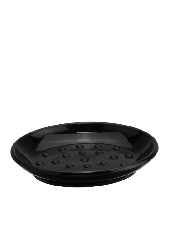HORECANO-Поставка за сапун овал 10.5x8.5xh2cm ЧЕРНА (HC-982247)(253419-1)