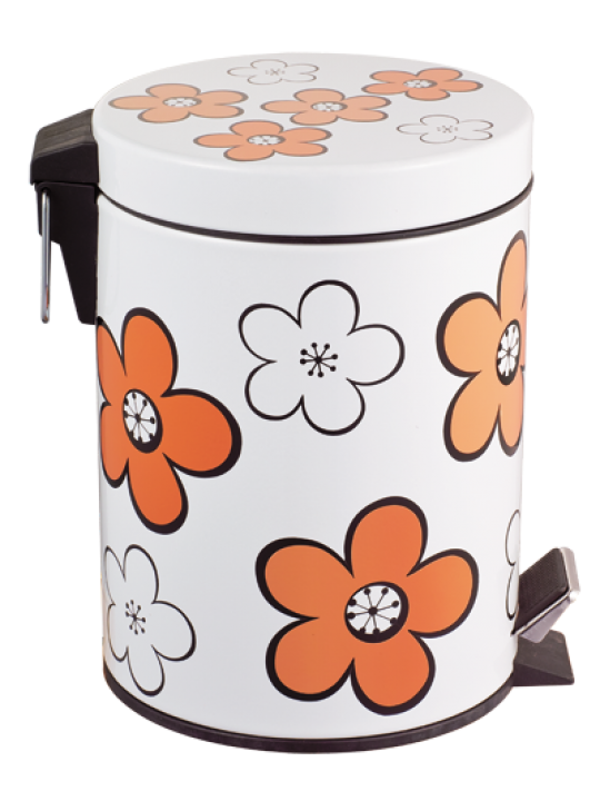 G-Кош с педал 5L FLОWER ОРАНЖЕВО (11265-O) 