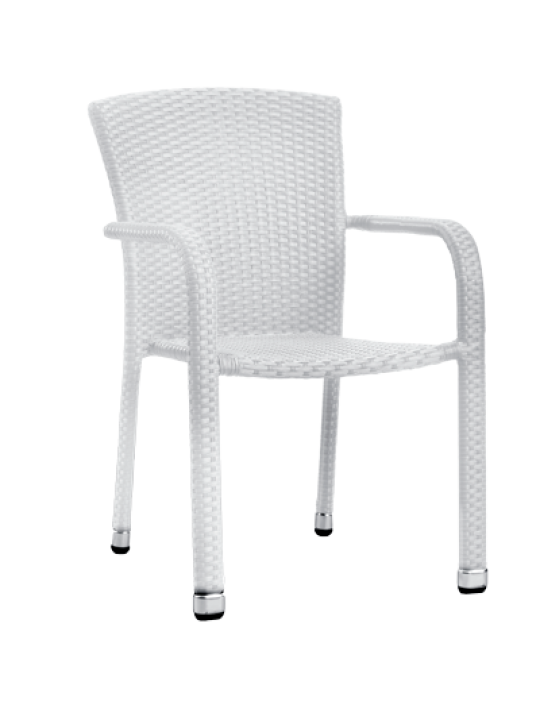 СТОЛ PVC РАТАН ЧЕРЕН и БЯЛ(A1290-B)