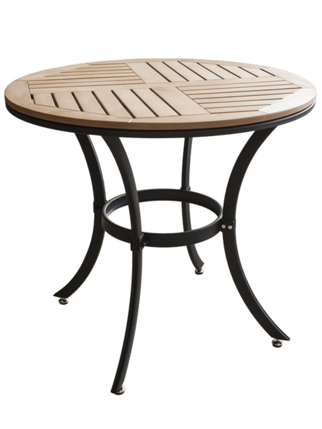 PLASTIC WOOD NATURAL - Маса кръгла Ø80xh72cm. (802)
