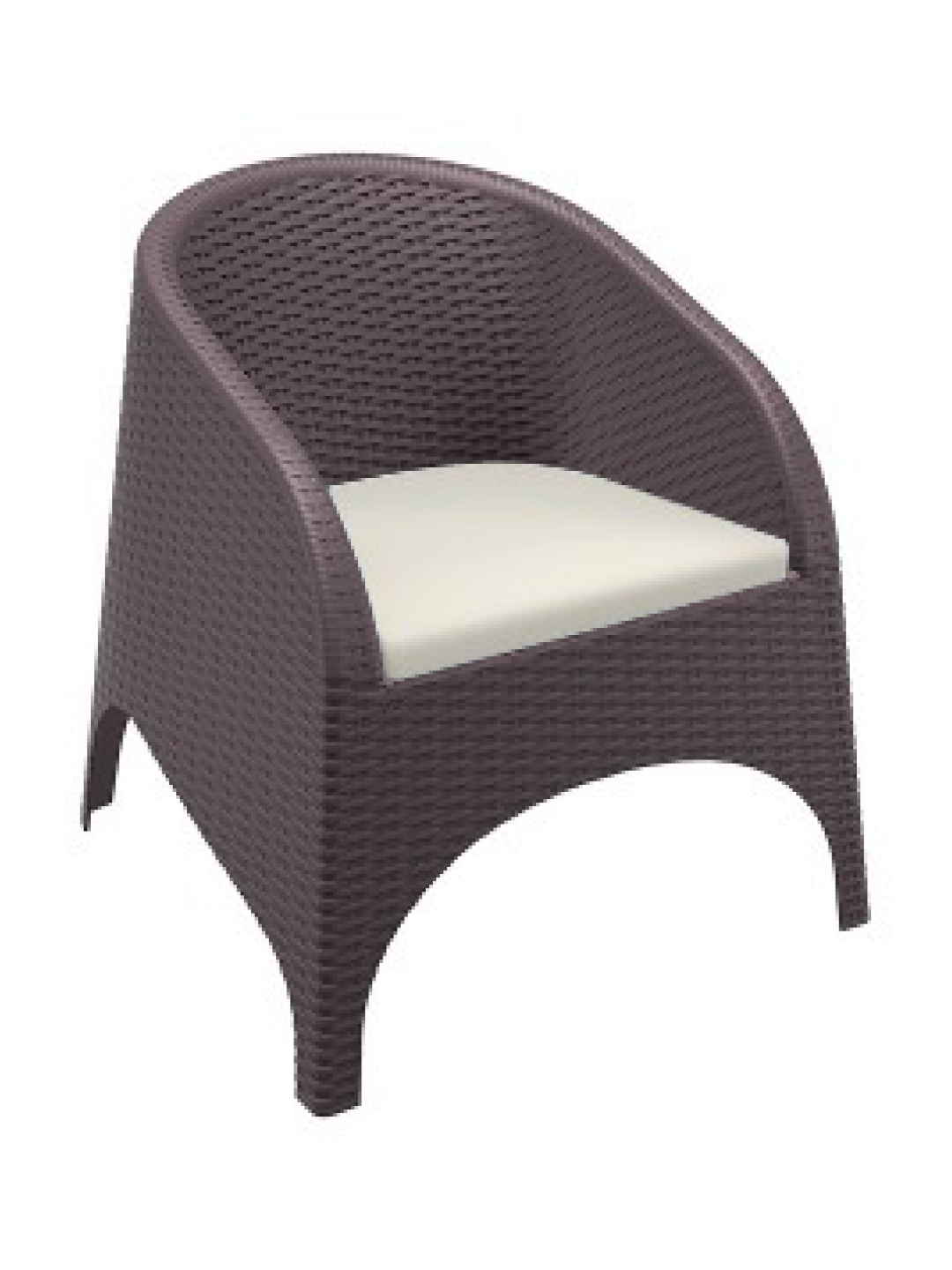 SI-Кресло ратан 74x75xh80cm ARUBA КАФЯВО (804) 2 цвята