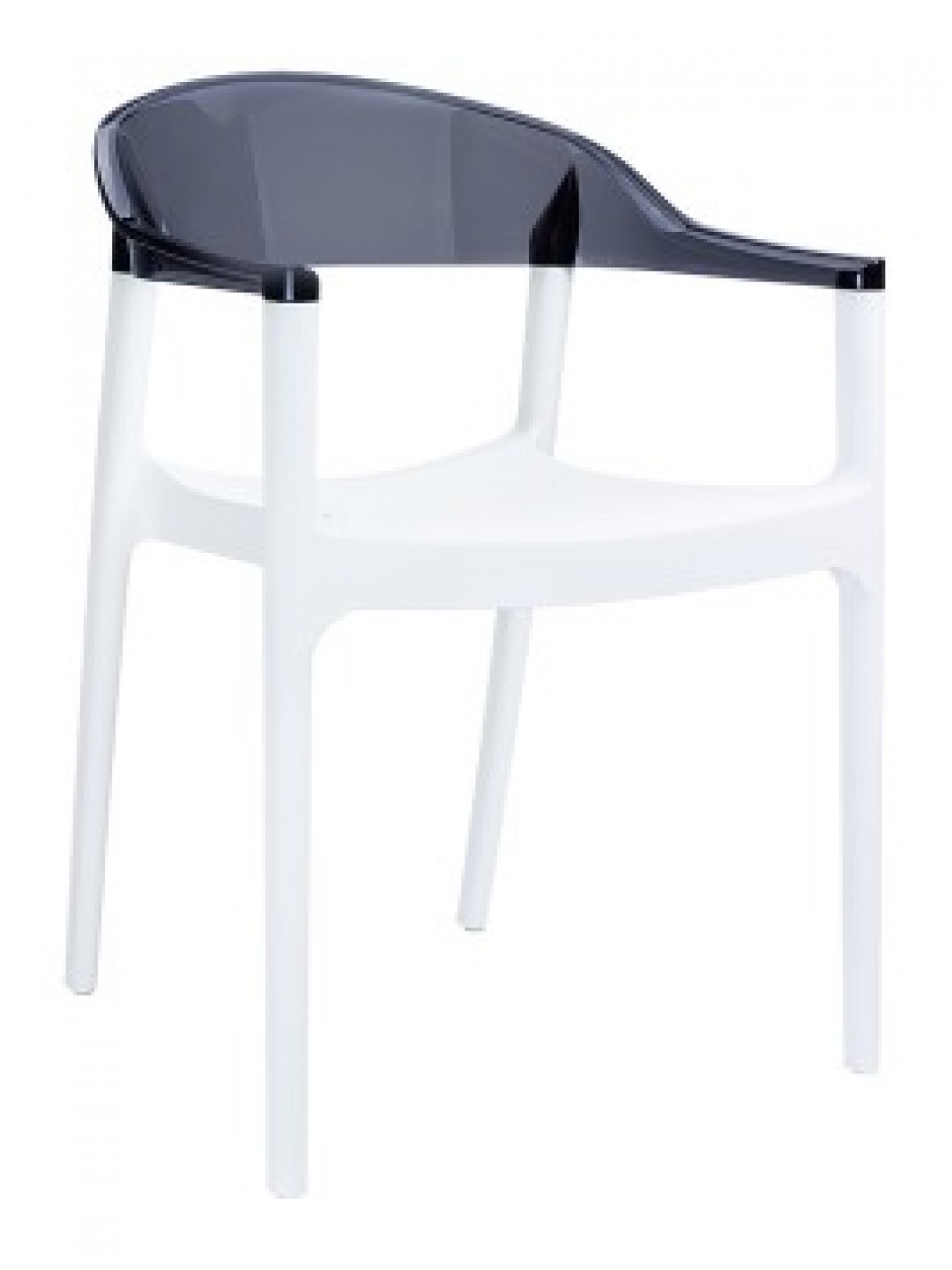 SI-Стол CARMEN(059)-White/Black Transparent