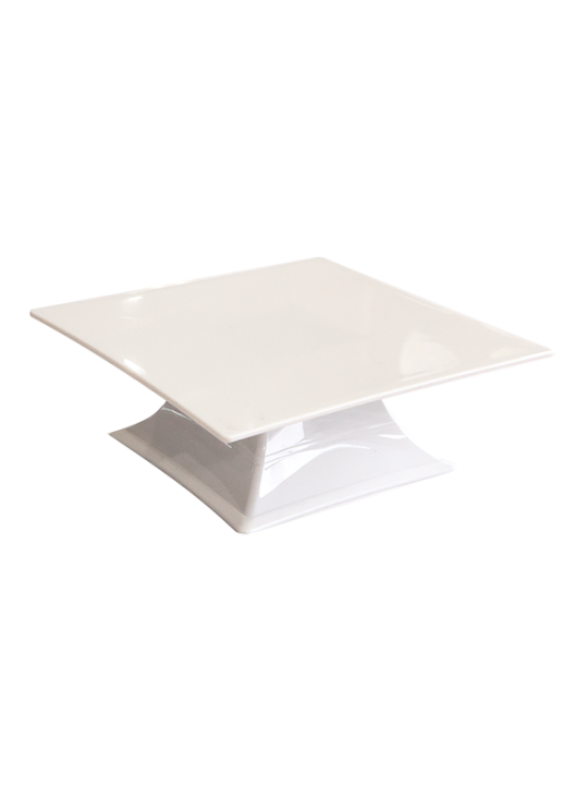 AN-Плато квадрат на столче 30x30x10.5см БЯЛО(ZCP-628-2)