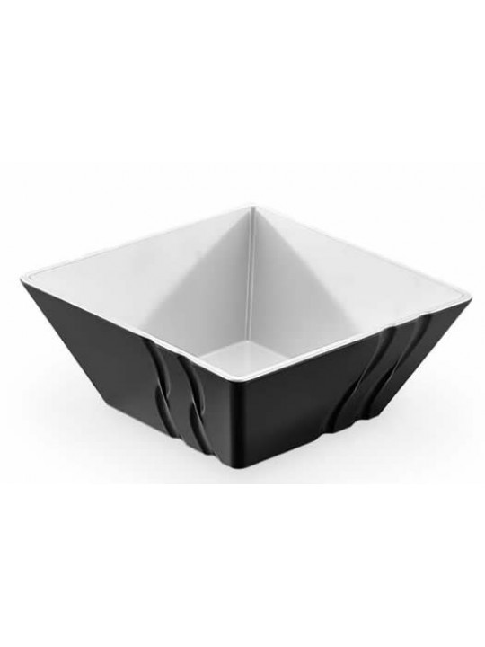 KN-Купа квадрат 24x24х11см -3.28lt-LUXOR(23024)BIKOLOR ЧЕРНО