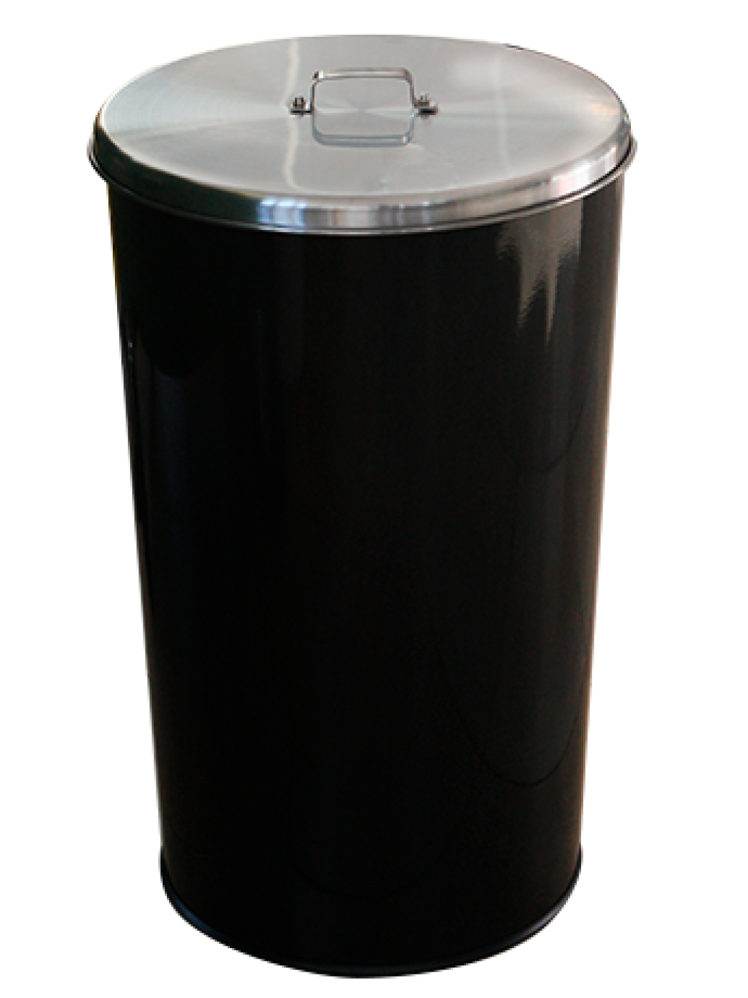 G-Кош за отпадъци 46L ЧЕРЕН С ИНОКСОВ КАПАК Ø36xh60cm (90008-001B)