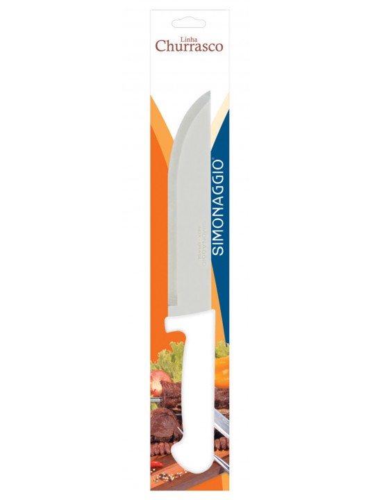 SIM-CHURRASCO-Кухненски нож 17,5см БЯЛА ДРЪЖКА(1315/7)