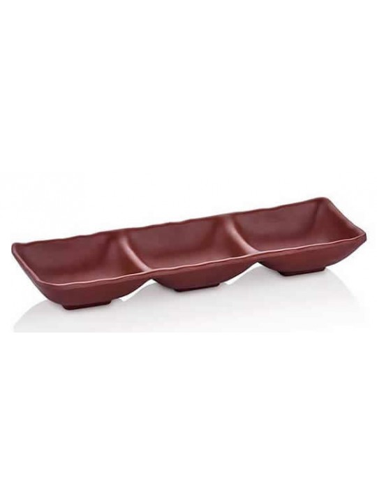 KN-TERRA-Рамекин троен 26,5 x 8,8cm (25326)КАФЯВО