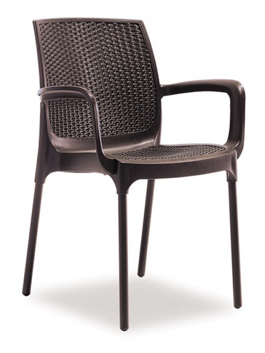 NOVUSSI-Стол SUNSET RATTAN (R008)КАФЯВ D:57cm/ H:84cm/ W:57cm/SH:45 