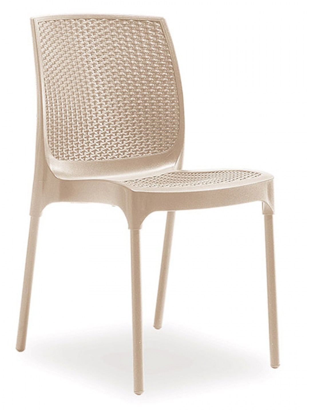 NOVUSSI-Стол SUNNY RATTAN (R009)КАПУЧИНО D:56cm/ H:84cm/ W:45cm/SH:45 
