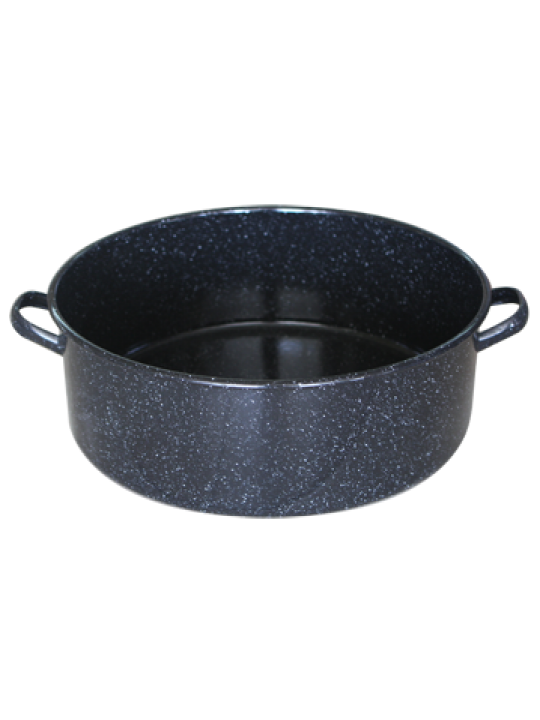 РЯ-Тава кръг с дръжки Ø55xh18cm 43.5L - ЧЕРНА (1515/55)