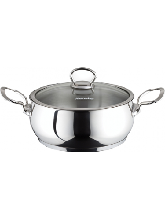 HR-GUZIDE-Тенджера със стъклен капак Ø20xh9cm (3TTCKK0320053)